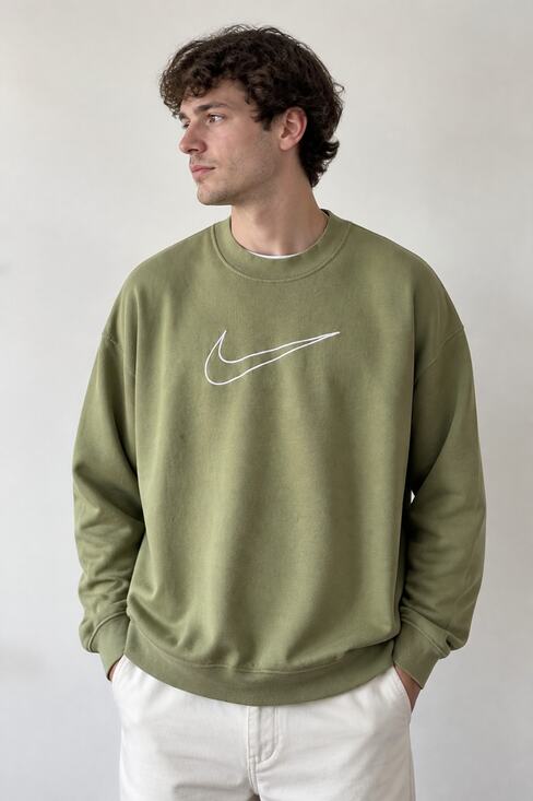 Nike Other - Nike Olive Green Dri-FIT Crewneck Sweatshirt M
